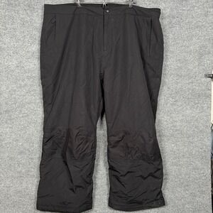 Lands' End Womens Plus Size 24W-26W Snow Pants Black Nylon Insulated Waterproof